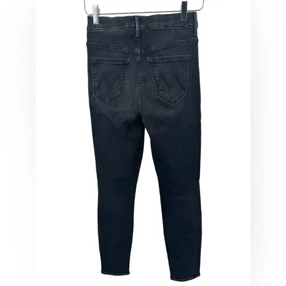 MOTHER High Waisted Looker Black Hawk Jeans Size 25 B23 - Picture 3 of 6